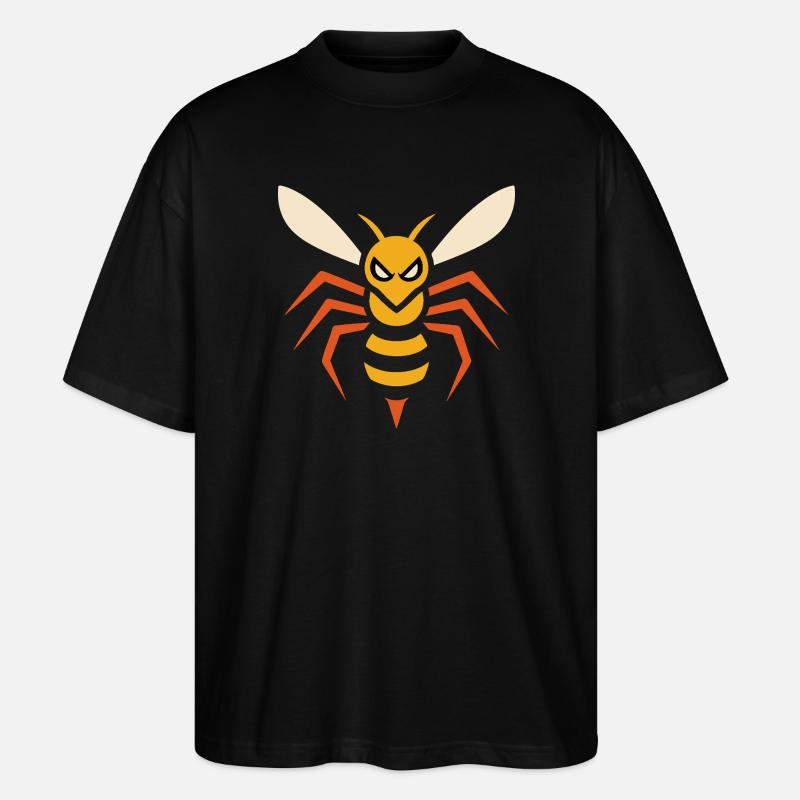 Frelon en colère – graphique angulaire d’insectes - T-shirt bio Blaster 2.0 coupe oversize Stanley/Stella Unisexe - noir