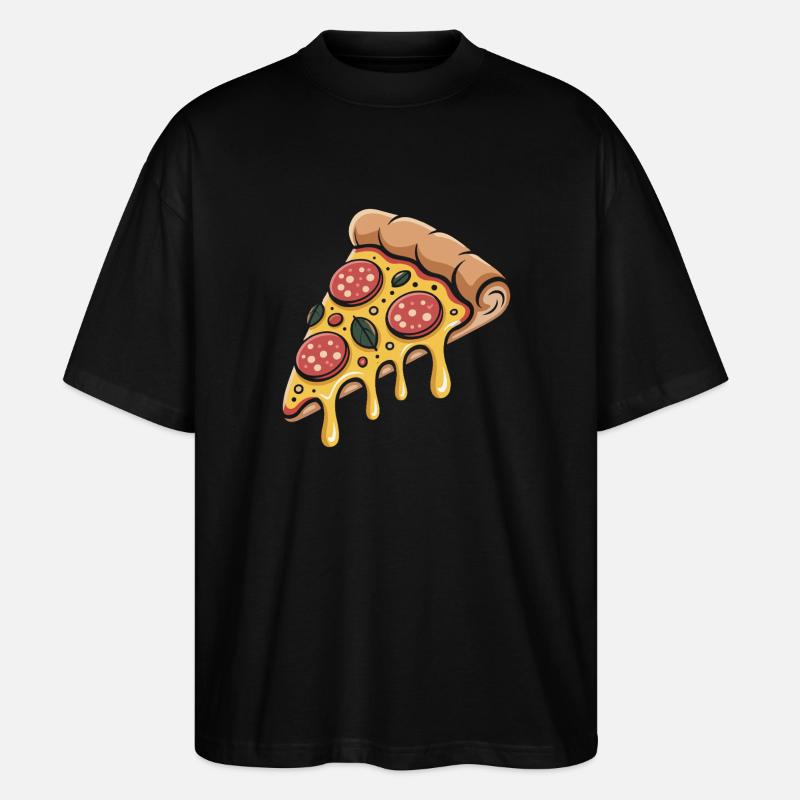 Pizza Pizzabäcker - Stanley/Stella Oversized Unisex Bio T-Shirt Blaster 2.0 - Schwarz