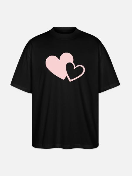 Saint-Valentin Cœur Rose, St.valentin - T-shirt bio Blaster 2.0 coupe oversize Stanley/Stella Unisexe - noir