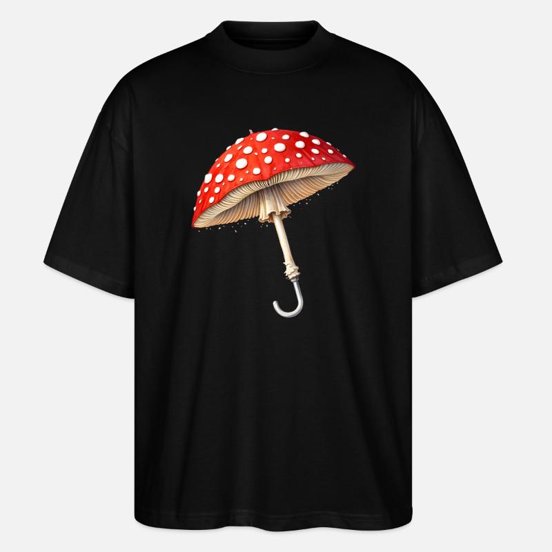 Toadstool Umbrella Fantasy Design - Stanley/Stella Oversized Unisex Organic T-shirt Blaster 2.0 - black
