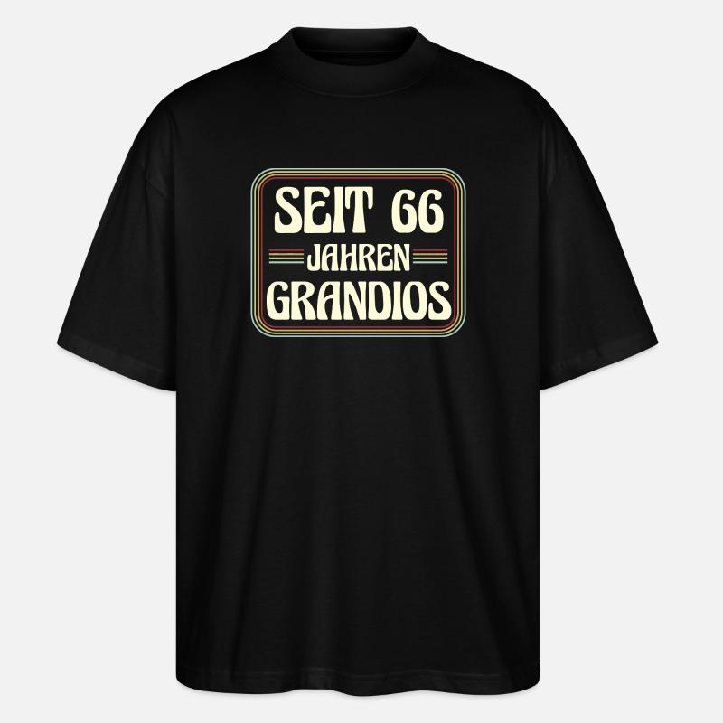 66 ans Anniversaire 66e anniversaire - T-shirt bio Blaster 2.0 coupe oversize Stanley/Stella Unisexe - noir