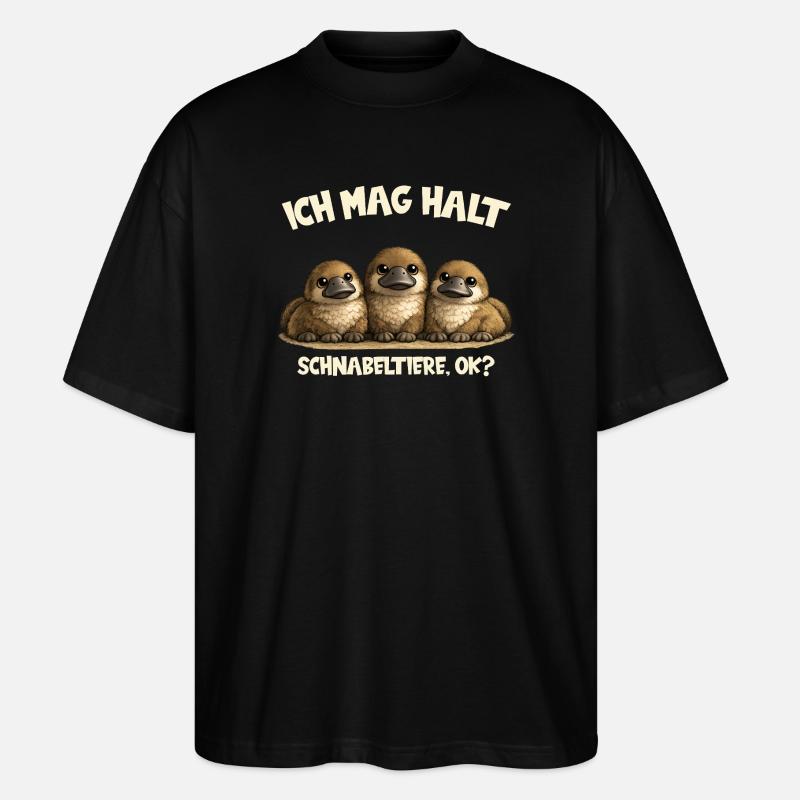 Déclaration drôle d’animal ornithorynque - T-shirt bio Blaster 2.0 coupe oversize Stanley/Stella Unisexe - noir