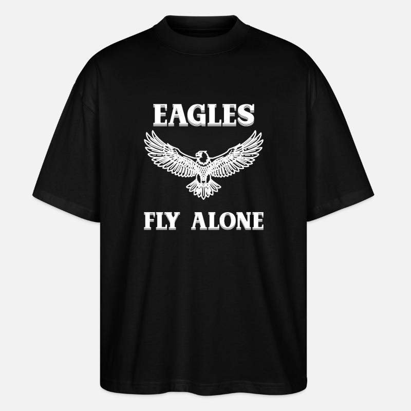 Eagle1 - Stanley/Stella Oversized Unisex Bio T-Shirt Blaster 2.0 - Schwarz