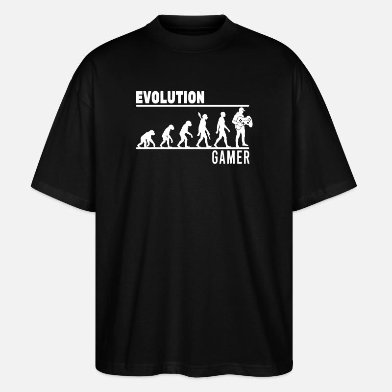 evolution gamer - Stanley/Stella Oversized Unisex Bio T-Shirt Blaster 2.0 - Schwarz