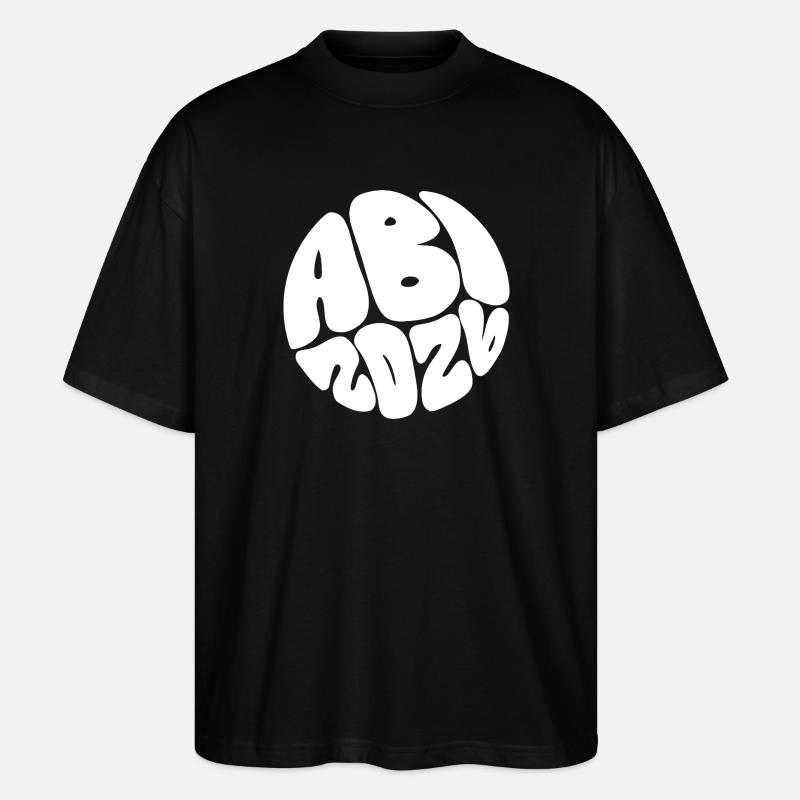 Blob Schrift Kreis Muster - Stanley/Stella Oversized Unisex Bio T-Shirt Blaster 2.0 - Schwarz