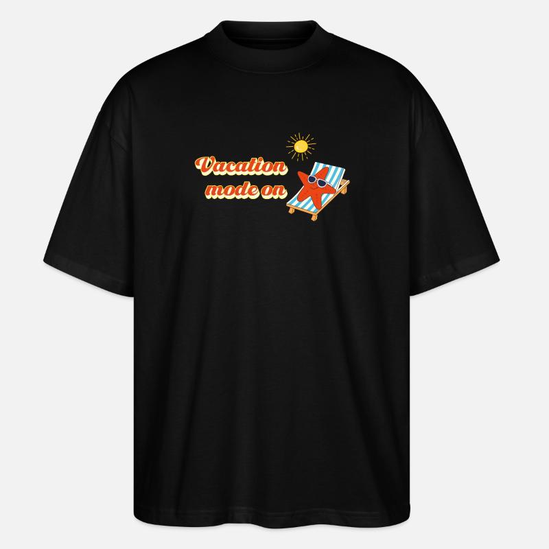 Vacation mode on – Sommer Urlaubs Statement - Stanley/Stella Oversized Unisex Bio T-Shirt Blaster 2.0 - Schwarz
