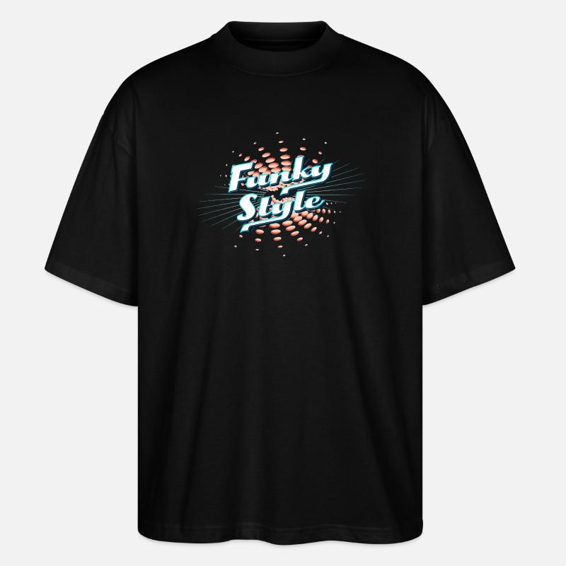 Funky Style Neon Explosion - Stanley/Stella Oversized Unisex Bio T-Shirt Blaster 2.0 - Schwarz