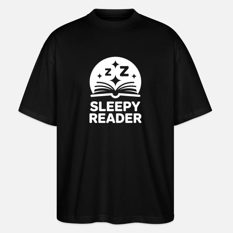 Lecture du lecteur endormi - T-shirt bio Blaster 2.0 coupe oversize Stanley/Stella Unisexe - noir