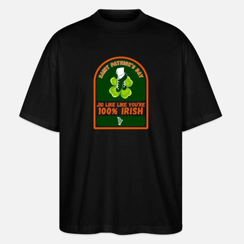 ST. PATRICK'S DAY - Stanley/Stella Oversized Unisex Bio T-Shirt Blaster 2.0 - Schwarz