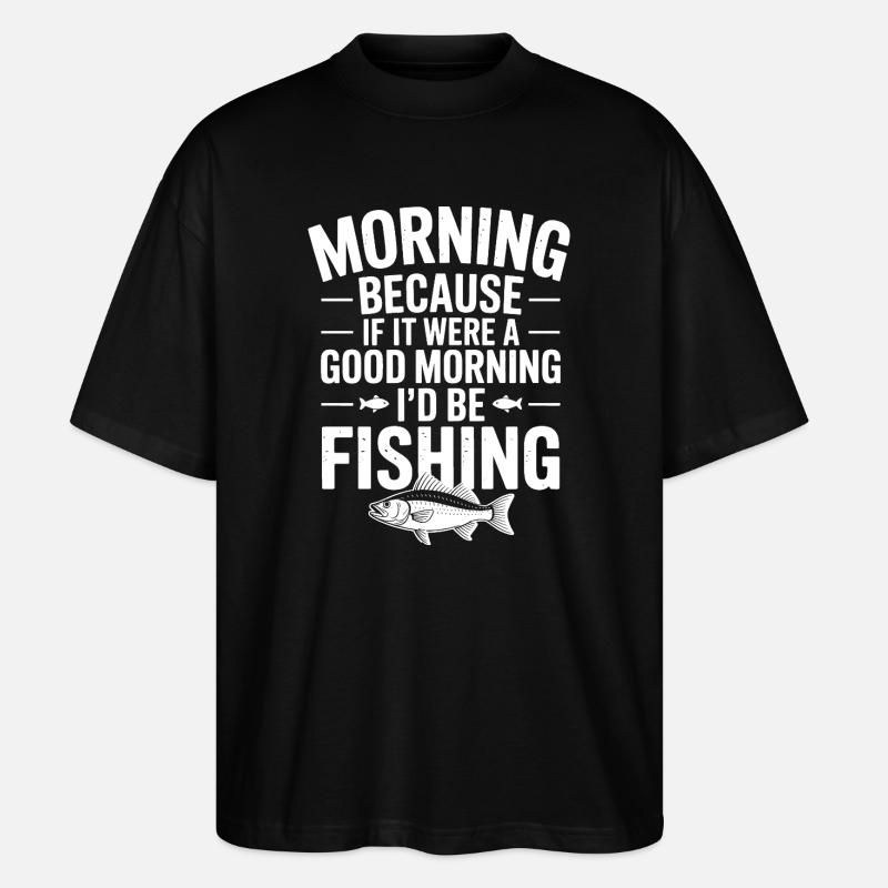 Citation de pêche matinale Tee - T-shirt bio Blaster 2.0 coupe oversize Stanley/Stella Unisexe - noir