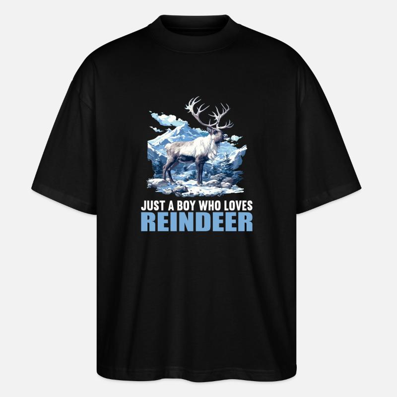 Rentiere Rentier - Stanley/Stella Oversized Unisex Bio T-Shirt Blaster 2.0 - Schwarz