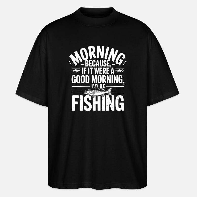 Citation de pêche matinale Tee - T-shirt bio Blaster 2.0 coupe oversize Stanley/Stella Unisexe - noir