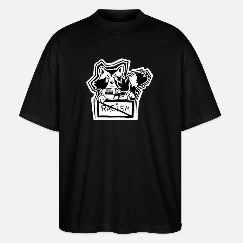 Trashpanda against Racism - Stanley/Stella Oversized Unisex Bio T-Shirt Blaster 2.0 - Schwarz
