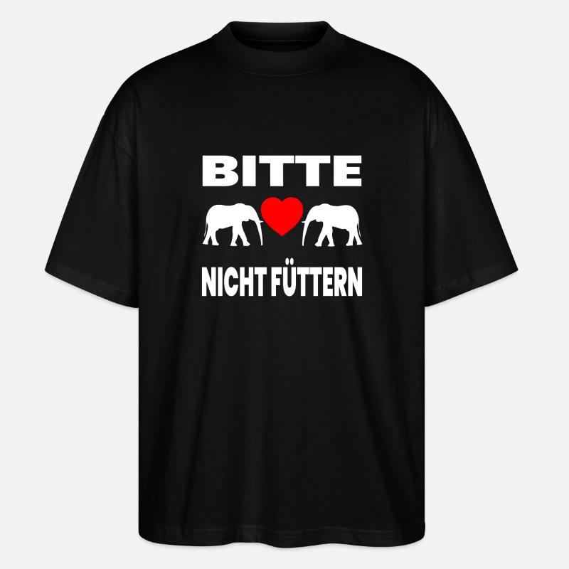 Elefanten - Stanley/Stella Oversized Unisex Bio T-Shirt Blaster 2.0 - Schwarz
