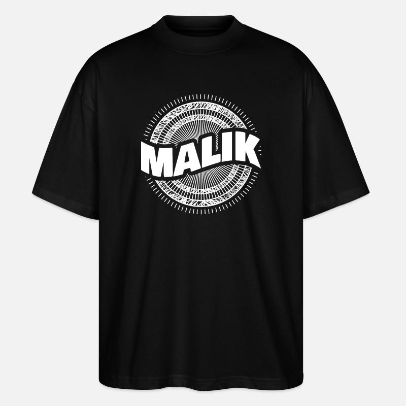 Malik as a name - Stanley/Stella Oversized Unisex Organic T-shirt Blaster 2.0 - black