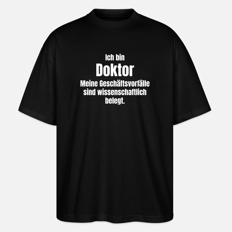 Doktor: Wissenschaftlich belegte Vorfälle - Stanley/Stella Oversized Unisex Bio T-Shirt Blaster 2.0 - Schwarz