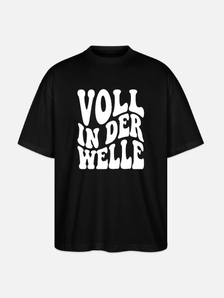 Full in the wave - Stanley/Stella Oversized Unisex Organic T-shirt Blaster 2.0 - black