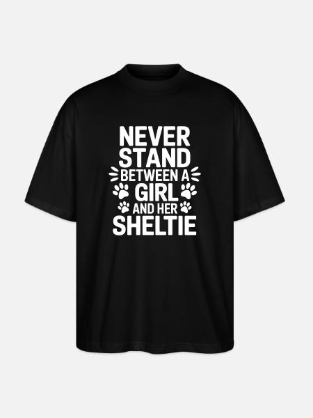 Shetland Sheepdog Sayings Funny Sheltie Gift - Stanley/Stella Oversized Unisex Organic T-shirt Blaster 2.0 - black
