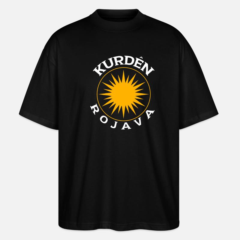 Kurden Rojava - Stanley/Stella Oversized Unisex Bio T-Shirt Blaster 2.0 - Schwarz