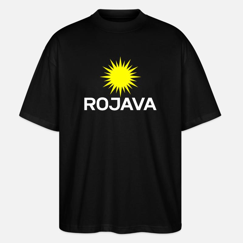 Rojava Kurdistan - Stanley/Stella Oversized Unisex Organic T-shirt Blaster 2.0 - black