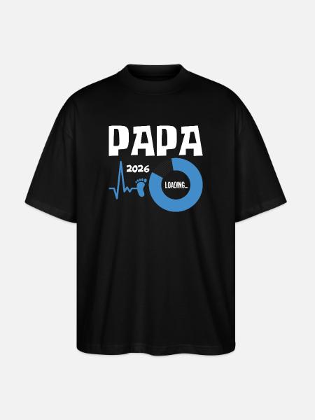 Grossesse du père 2026 - T-shirt bio Blaster 2.0 coupe oversize Stanley/Stella Unisexe - noir