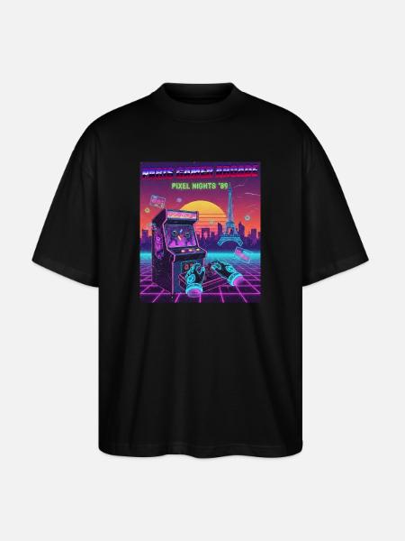 Paris Cyber Gamer - T-shirt bio Blaster 2.0 coupe oversize Stanley/Stella Unisexe - noir