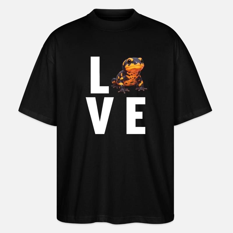 Feuersalamander Salamander - Stanley/Stella Oversized Unisex Bio T-Shirt Blaster 2.0 - Schwarz