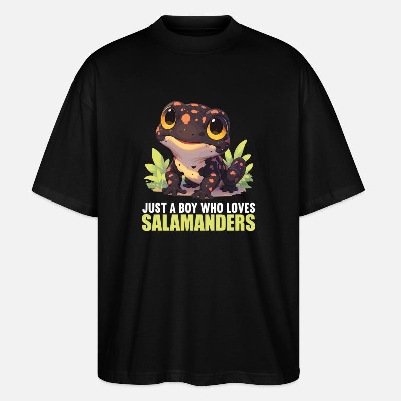 Feuersalamander Salamander - Stanley/Stella Oversized Unisex Bio T-Shirt Blaster 2.0 - Schwarz