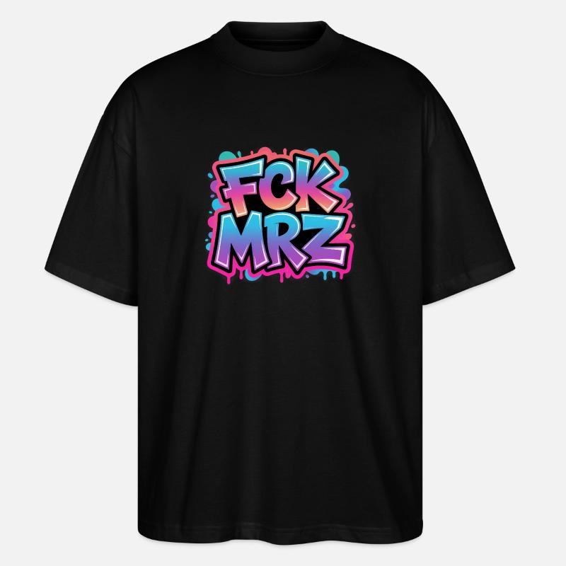FCK MRZ - Anti CDU Meme - Stanley/Stella Oversized Unisex Bio T-Shirt Blaster 2.0 - Schwarz