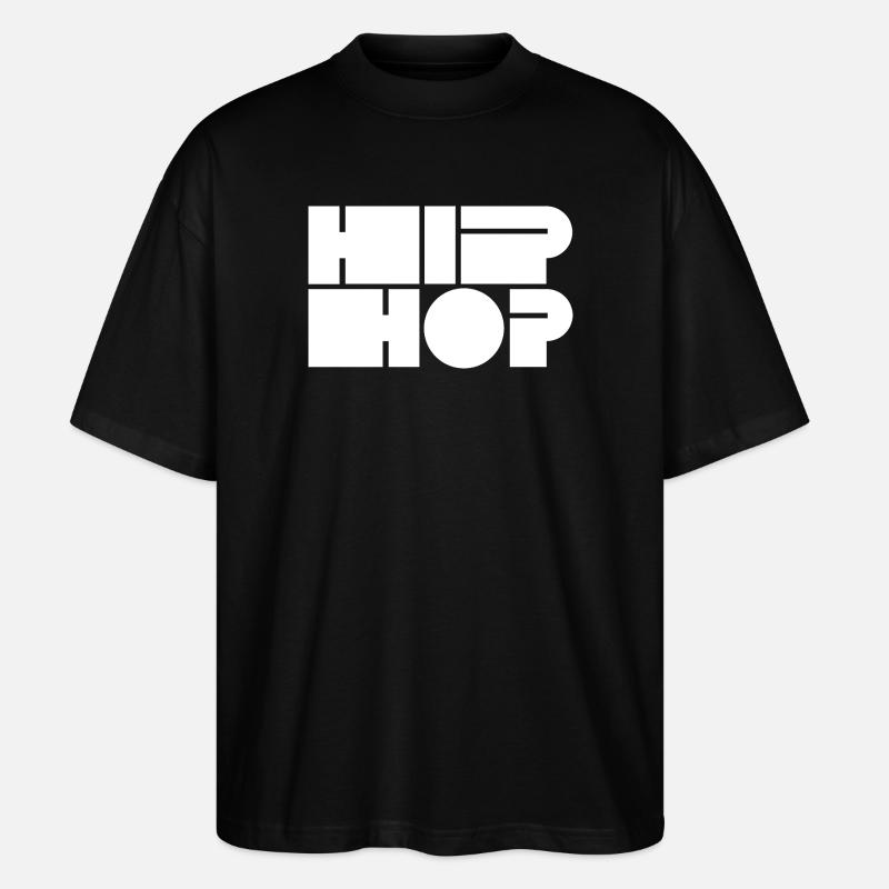 Typographie du bloc hip-hop - T-shirt bio Blaster 2.0 coupe oversize Stanley/Stella Unisexe - noir