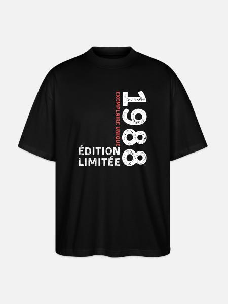 Typografischer Stil von 1988 - Stanley/Stella Oversized Unisex Bio T-Shirt Blaster 2.0 - Schwarz
