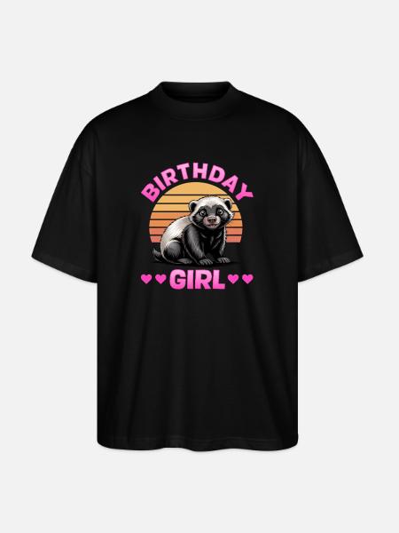 Funny Honey Badger - Stanley/Stella Oversized Unisex Bio T-Shirt Blaster 2.0 - Schwarz