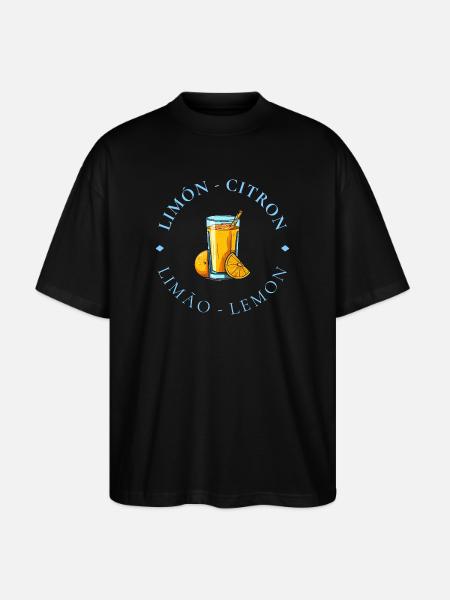 Lemonade Citrus Circle Logo - Stanley/Stella Oversized Unisex Organic T-shirt Blaster 2.0 - black