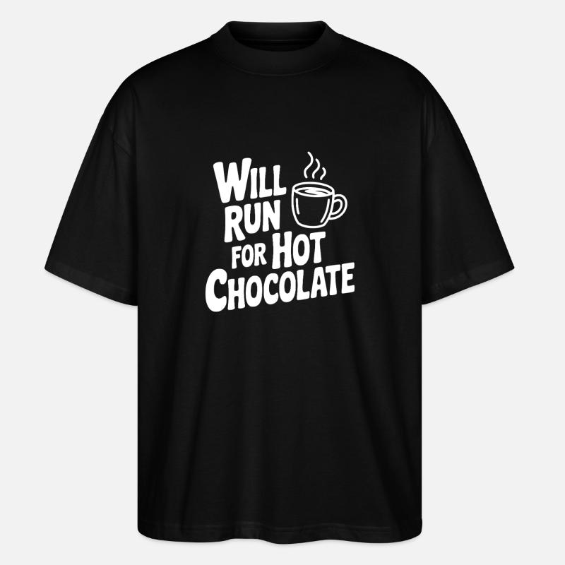 Courra pour le chocolat chaud - T-shirt bio Blaster 2.0 coupe oversize Stanley/Stella Unisexe - noir