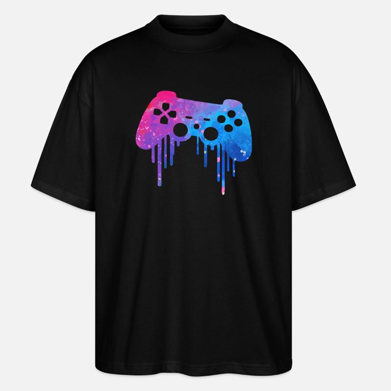 Gaming splash - Stanley/Stella Oversized Unisex Bio T-Shirt Blaster 2.0 - Schwarz