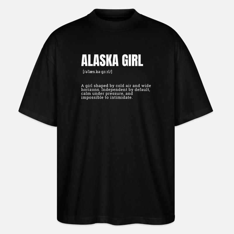 Typographie d’AlaskaGirl Bold - T-shirt bio Blaster 2.0 coupe oversize Stanley/Stella Unisexe - noir