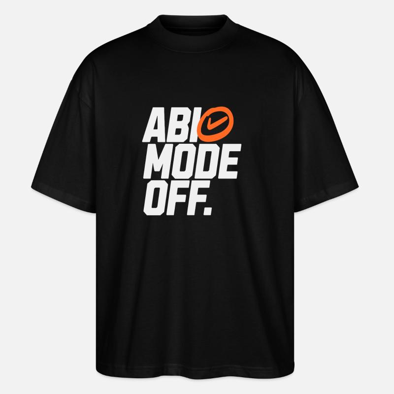 Abio Mode Off - Stanley/Stella Oversized Unisex Bio T-Shirt Blaster 2.0 - Schwarz