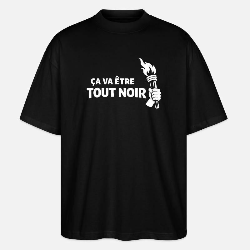 ça va etre tout noir - T-shirt bio Blaster 2.0 coupe oversize Stanley/Stella Unisexe - noir