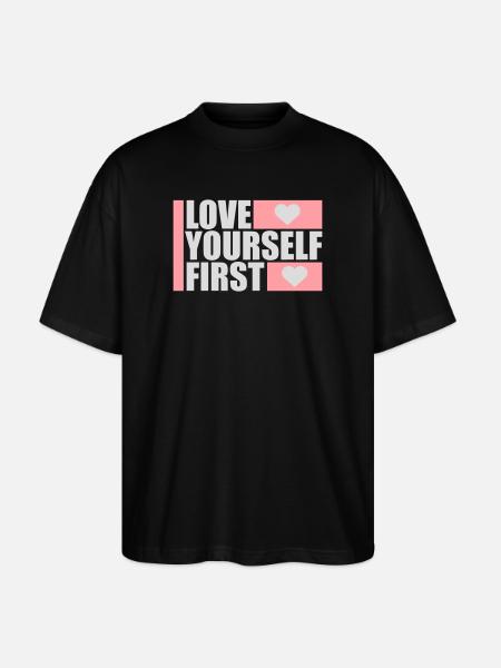 Love Yourself First Self-Love Self-Care - Stanley/Stella Oversized Unisex Organic T-shirt Blaster 2.0 - black