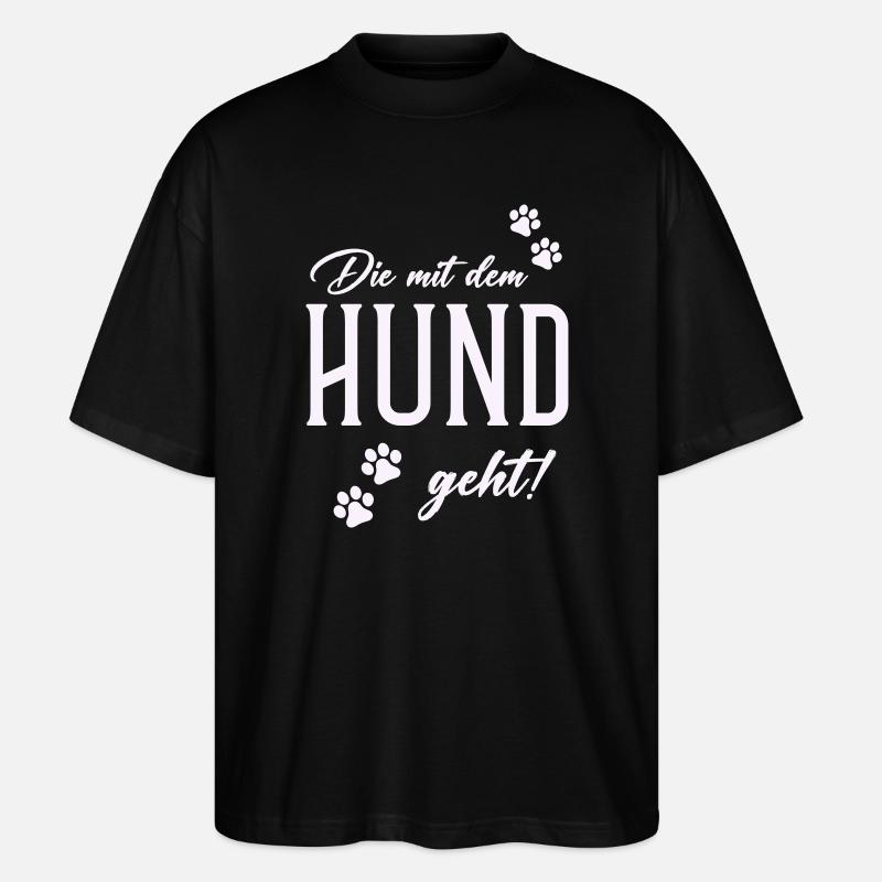 Hund und Gassi Stil - Stanley/Stella Oversized Unisex Bio T-Shirt Blaster 2.0 - Schwarz