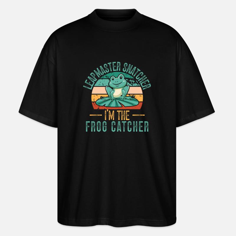 Frog Catcher Leapmaster Snatcher Frog - Stanley/Stella Oversized Unisex Bio T-Shirt Blaster 2.0 - Schwarz