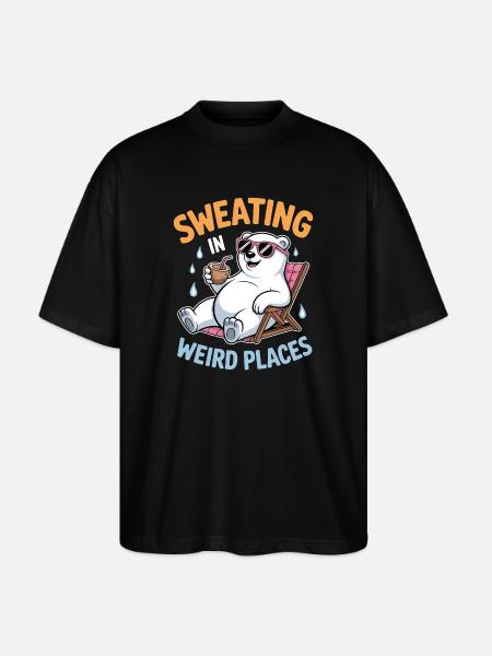 Sweating Sayings Funny Sweating Gift - Stanley/Stella Oversized Unisex Organic T-shirt Blaster 2.0 - black