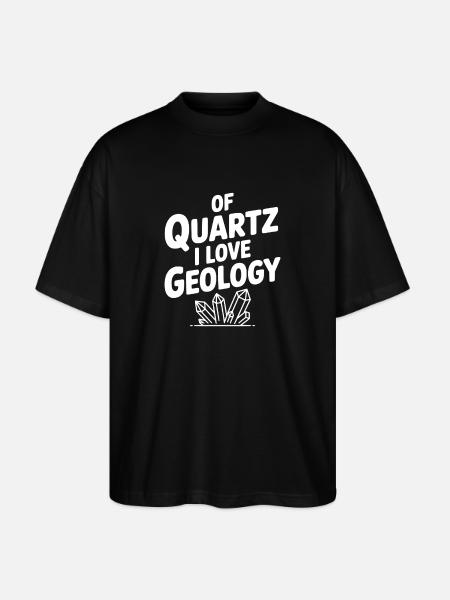Of Quartz I love Geology - Stanley/Stella Oversized Unisex Organic T-shirt Blaster 2.0 - black