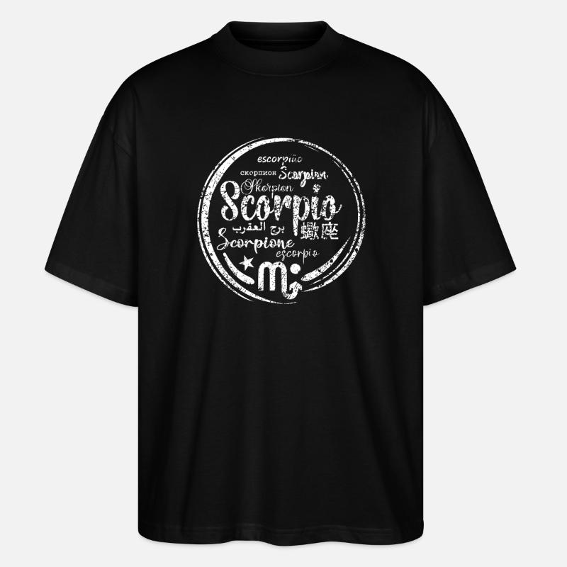 Skorpion-Sternzeichen des Horoskops - Stanley/Stella Oversized Unisex Bio T-Shirt Blaster 2.0 - Schwarz