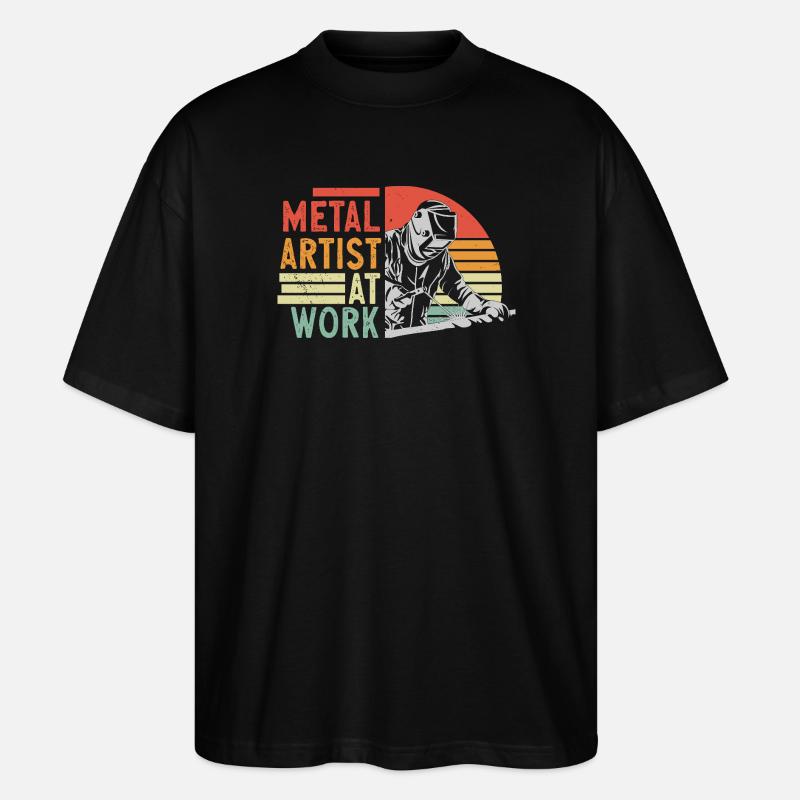 Metal Artist At Work - Stanley/Stella Oversized Unisex Bio T-Shirt Blaster 2.0 - Schwarz