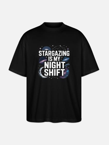 Astronomer Galaxy Outerspace Universe Astronomy - Stanley/Stella Oversized Unisex Organic T-shirt Blaster 2.0 - black