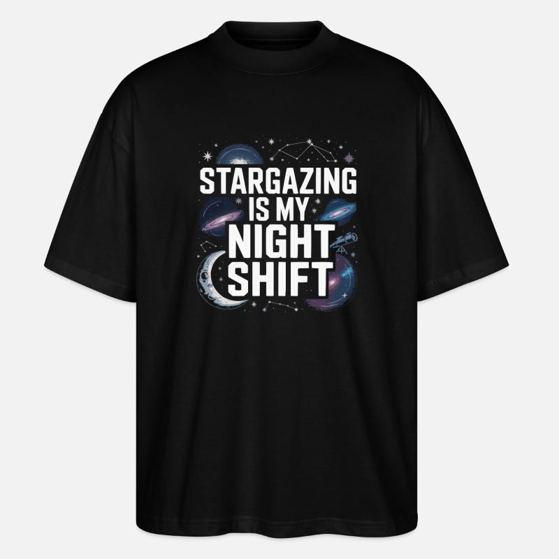 Astronomer Galaxy Outerspace Universe Astronomy - Stanley/Stella Oversized Unisex Organic T-shirt Blaster 2.0 - black