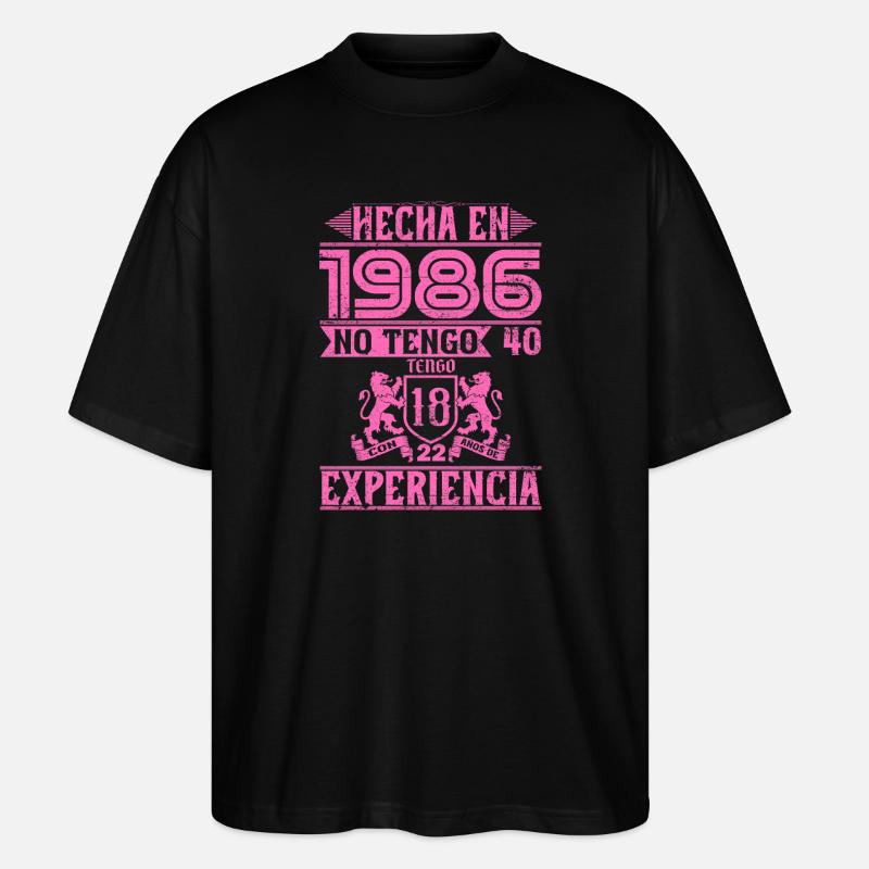 Né en 1985 : 18 ans d’expérience - T-shirt bio Blaster 2.0 coupe oversize Stanley/Stella Unisexe - noir