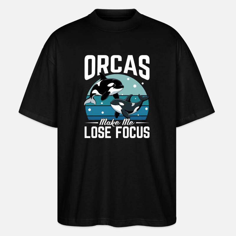 Funny Orca - Stanley/Stella Oversized Unisex Bio T-Shirt Blaster 2.0 - Schwarz