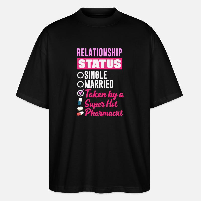 Beziehungsstatus Apotheker Pharmazietechniker - Stanley/Stella Oversized Unisex Bio T-Shirt Blaster 2.0 - Schwarz
